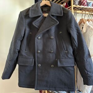 rag and bone Navy Millerain Outerwear Peacoat